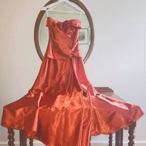 Vintage Jessica Mcclintock Copper Gown